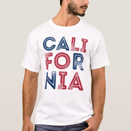 California Grunge stijl belettering Mannen T-shirt (Voorkant)