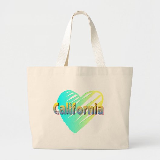 California Heart Grote Tote Bag (Voorkant)