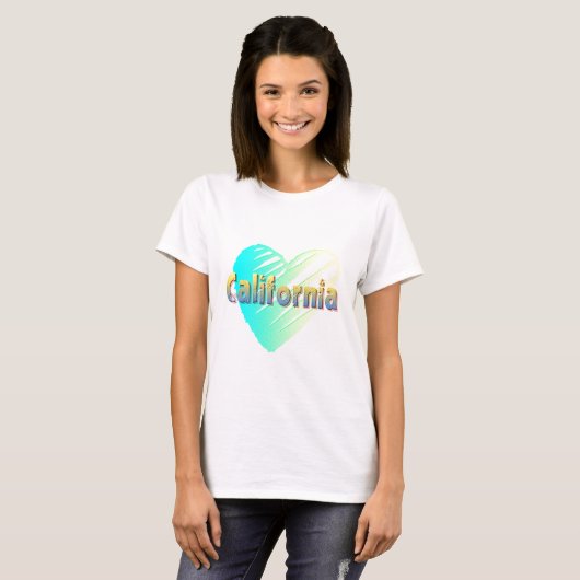 California Heart T-shirt (Voorkant volledig)