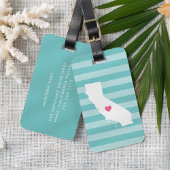 California Heart | thuisstaat Bagagelabel