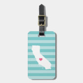 California Heart | thuisstaat Bagagelabel (Voorkant verticaal)