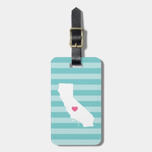 California Heart | thuisstaat Bagagelabel (Voorkant verticaal)