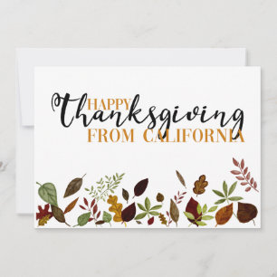 California Herfst Foliage Thanksgiving Card Feestdagenkaart