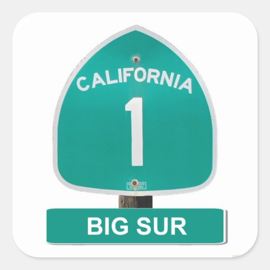 California Highway 1 Big Sur Stickers (Voorkant)