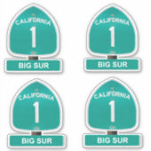 California Highway 1 Big Sur stickers (Voorkant)