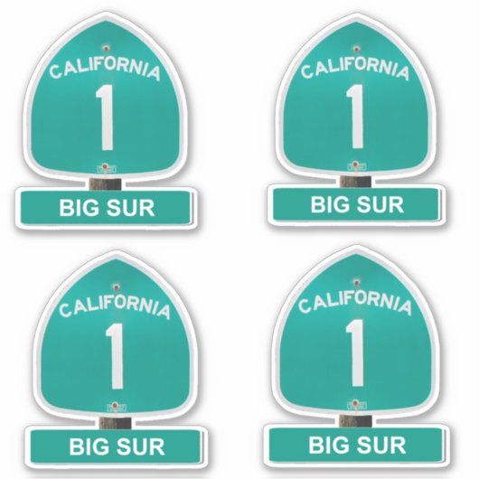 California Highway 1 Big Sur stickers (Voorkant)
