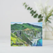 California Highway 1 Bixby Bridge Big Sur Briefkaa Briefkaart (Staand voorkant)