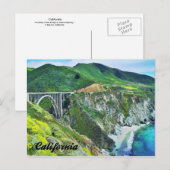California Highway 1 Bixby Bridge Big Sur Briefkaa Briefkaart (Voorkant / Achterkant)
