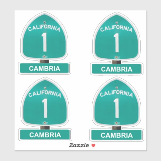 California Highway 1 Cambria-stickers Sticker (Vel)