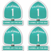 California Highway 1 Carmel-by-the-Zee stickers (Voorkant)
