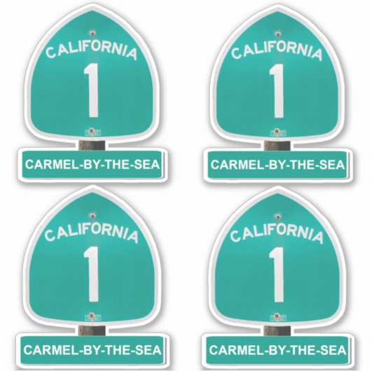 California Highway 1 Carmel-by-the-Zee stickers (Voorkant)