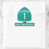 California Highway 1 Halve Moon Bay Stickers (Tas)