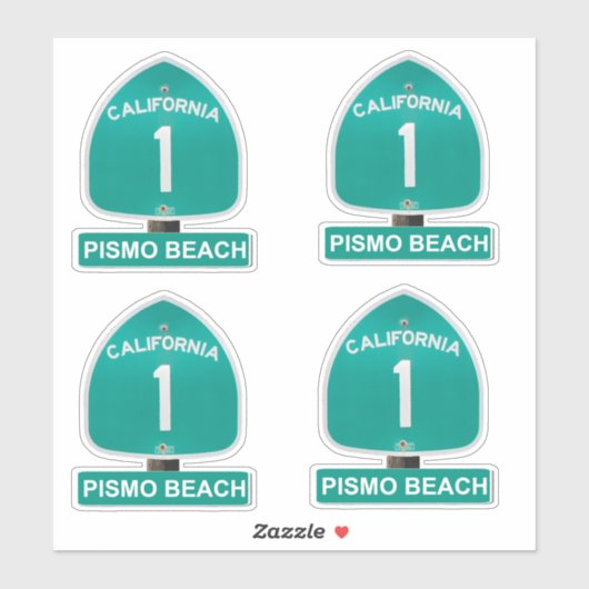 California Highway 1 Pismo Beach stickers (Vel)