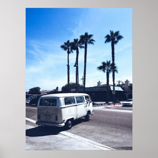 California Hippie Van Poster (Voorkant)