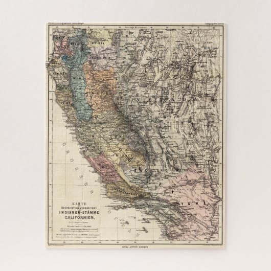  California Historic Map USA Legpuzzel (Verticaal)