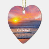 California Holiday Heart Keramisch Ornament (Links)