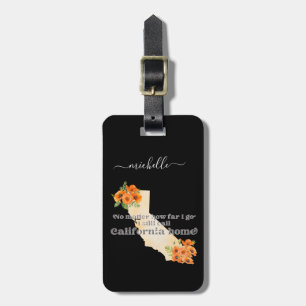 California Home Custom Text and Color Bagagelabel