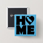 California Home Heart State Button Badge Pin (Voorkant /achterkant)