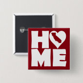 California Home Heart State Button Badge Pin (Voorkant /achterkant)