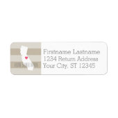 California Home State Love met Custom Heart Etiket (Voorkant)