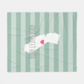 California Home State Love met Custom Heart Fleece Deken (Voorkant (Horizontaal))