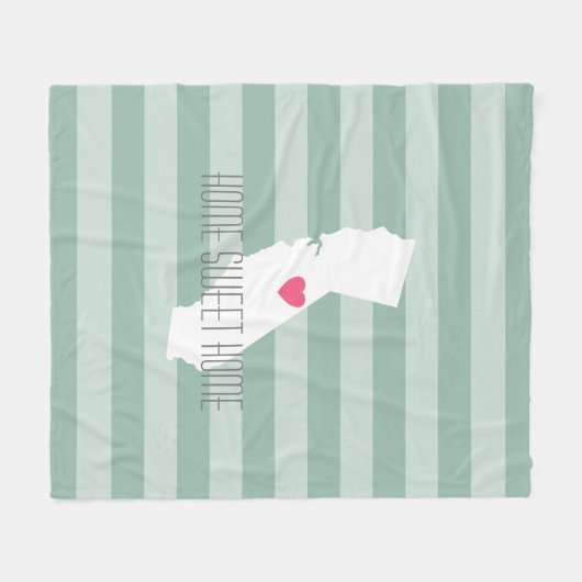 California Home State Love met Custom Heart Fleece Deken (Voorkant (Horizontaal))