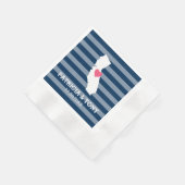 California Home State Love met Custom Heart Servetten (Hoek)