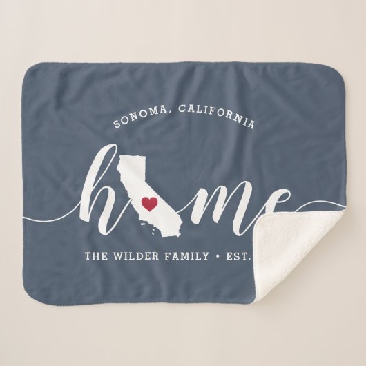 California Home State Persoonlijk Sherpa Deken (Voorkant (horizontaal))