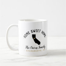 California Home Sweet Home Family Monogram Mok