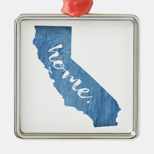 California Home Wood Grain Metalen Ornament (Voorkant)