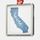 California Home Wood Grain Metalen Ornament (Links)