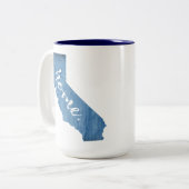 California Home Wood Grain Tweekleurige Koffiemok (Voorkant links)