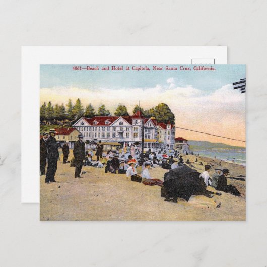 _california_hotel_and_beach feestdagenkaart (Voorkant / Achterkant)