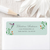California Hummingbird  Address Etiket (Insitu)