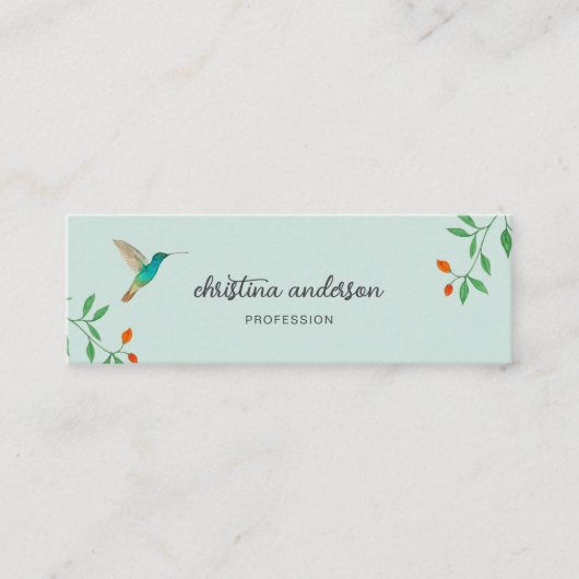 California Hummingbird  Business Card Mini Visitekaartje (Voorkant)