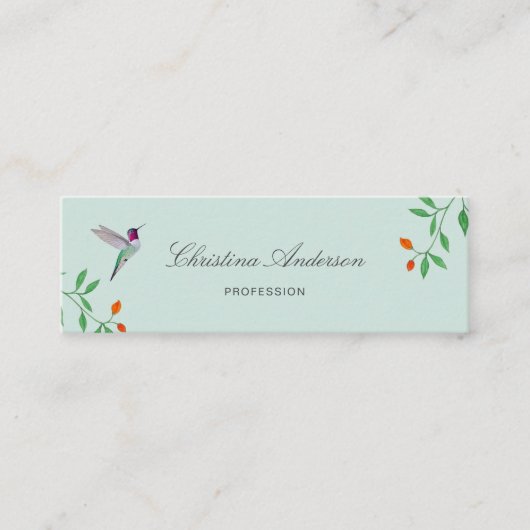 California Hummingbird  Business Card Mini Visitekaartje (Voorkant)