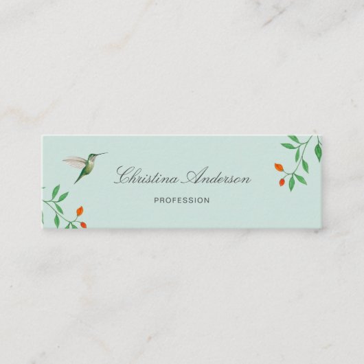 California Hummingbird  Business Card Mini Visitekaartje (Voorkant)