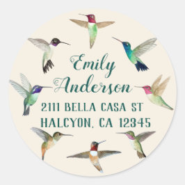 California Hummingbird Classic Round Sticker