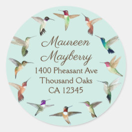 California Hummingbird Classic Round Sticker