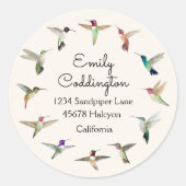 California Hummingbird Ronde Sticker (Voorkant)