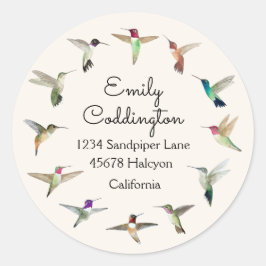 California Hummingbird Ronde Sticker