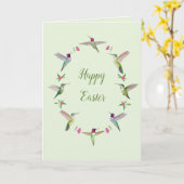 California Hummingbirds Happy Easter Kaart (Gele Bloem)