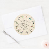 California Hummingbirds Productlabel Ronde Sticker (Envelop)