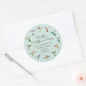 California Hummingbirds Productlabel Ronde Sticker (Envelop)