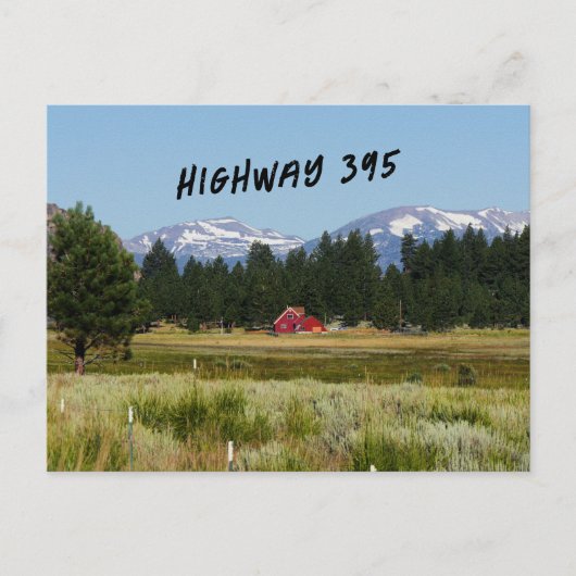 California HWY 395 Landscape Briefkaart (Voorkant)