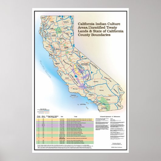 California Indian Culture Areas - Map Poster (Voorkant)