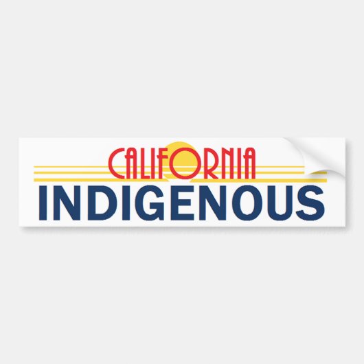 California INDIGENOUS Bumpersticker (Voorkant)