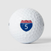 California Interstate 5 Sign Golfballen (Voorkant)