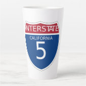 California Interstate Freeway Sign Latte Mok (Voorkant)