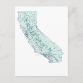 California Interstate Map Briefkaart (Voorkant)